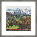 Montana Mountains In The Fall Framed Print