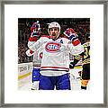 Montreal Canadiens V Boston Bruins Framed Print