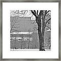 Montreal In Snow Framed Print