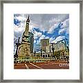 Monument Circle Indianapolis Wide Framed Print