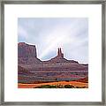 Monument Valley At Sunset Panoramic Framed Print