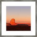 Monument Valley Sunset Pano Framed Print