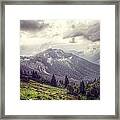 Moody Mountains Framed Print