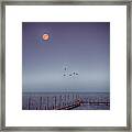 Moon Over Lake Mille Lacs Framed Print