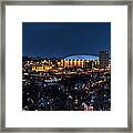 Moon Over The Carrier Dome Framed Print