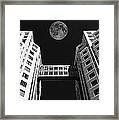 Moon Over Twin Towers Framed Print