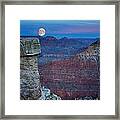 Moon Rise Grand Canyon Framed Print