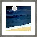 Moonlight Walk At Low Tide Framed Print