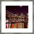 Moonlit Nyc Panorama Framed Print