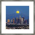 Moonrise At Los Angeles Framed Print