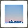 Moonrise Over Pilot Mountain Framed Print