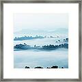 Morning Mist Over Rainforest Framed Print