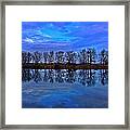 Blue Morning Reflection Framed Print