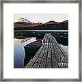 Morning Reflections With Mount Ranier Framed Print