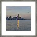 Morning View Of Manhattan Framed Print