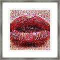 Mosaic Lips Framed Print