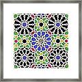 Mosaic Ornament In The South Side Of The Court Of The Lions Framed Print