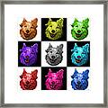Mosaic Siberian Husky Mix Dog Pop Art - 5060 V2 - M Framed Print