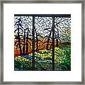 Mosaic Stained Glass - Dusk Framed Print
