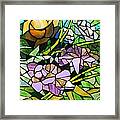 Mosaic Stained Glass - Pretty Bouquet Framed Print