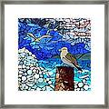 Mosaic Stained Glass - Three's A Crowd Framed Print