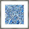 Moscow City Street Map Framed Print