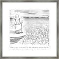 Moses Recites The Ten Commandments To An Audience Framed Print