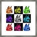 Mosiac French Bulldog Pop Art - 0755 V2 - M Framed Print