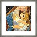 Mother And Golden Haired Child Framed Print