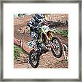 Motocross Leap Framed Print