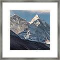 Mount Kangtega Peak, Solukhumbu, Everest Region, Nepal Framed Print