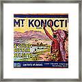 Mount Konocti Crate Label Framed Print