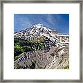 Mount Rainier And The Nisqually Glacier Framed Print