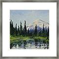 Picnic By The Lake Framed Print