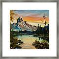 Sunset Lake Framed Print