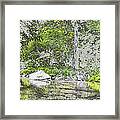 Mountain Woods Water Framed Print