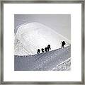 Mountaineers To Conquer Mont Blanc Framed Print