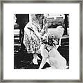 Mrs. Coolidge And Her Dog Framed Print