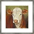 Ms Sophie - Cow Painting Framed Print