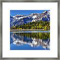 Mt. Timpanogos Reflected In Silver Flat Reservoir - Utah Framed Print