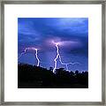 Multi Arc Lightning Strike Framed Print