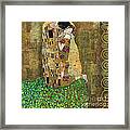 My Acrylic Painting As An Interpretation Of The Famous Artwork Of Gustav Klimt The Kiss - Yakubovich Framed Print