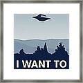My I Want To Believe Minimal Poster-xfiles Framed Print