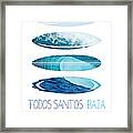 My Surfspots Poster-6-todos-santos-baja Framed Print