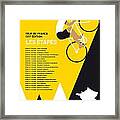 My Tour De France Minimal Poster 2014-etapes Framed Print