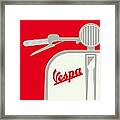 My Vespa - From Italy With Love - Red Framed Print