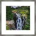 Myrtle Falls And Mount Rainier Framed Print