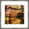 Mystery Sunrise With Moon Framed Print