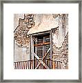Nafplio Balcony Ruin Framed Print