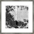 Names On The Wall Framed Print